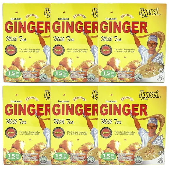 Honsei Instant Ginger Honey Milk Tea 15g/0.529oz - 15 Sachets