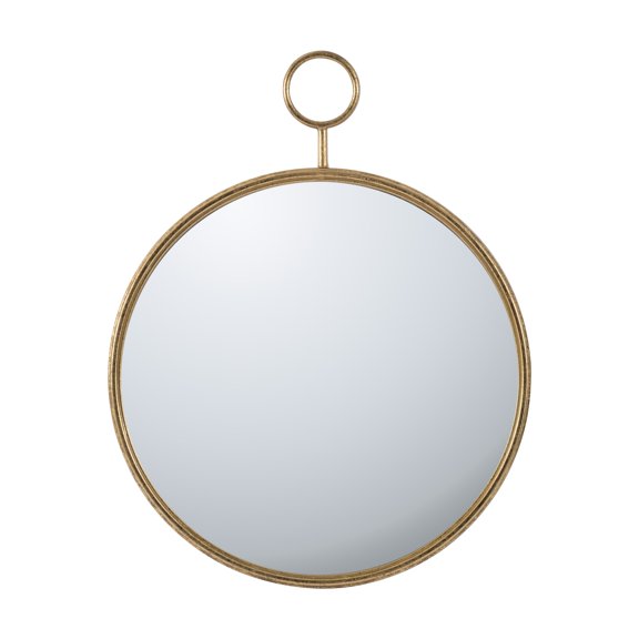 A and B Home A&B Home Gold 26-inch Framed Circular Mirror Wall Décor