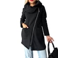 thumbnail image 2 of Women's Down Jacket and Parka with Snow Leopard Fleece Lining, Winter Coat, Double-zip Hooded Jacket, Warm and Thick Coat Black L, 2 of 4