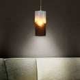 thumbnail image 4 of PD414-WHAM/BN Jesco Lighting One Light Line 60W Voltage Pendant with Canopy-Brushed Nickel Finish-White/Amber Glass Color, 4 of 4