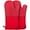 Red, variant on Oven Mitts, Heat Resistant Kitchen Oven Gloves 572Â°F, Non-Slip Silicone Surface, Extra Long Flexible Thick Mitts for Kitchen , Cooking , Baking , BBQ , Black