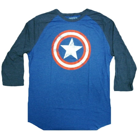 Marvel Captain America Star Shield Raglan Adult T-Shirt
