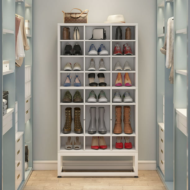 Shoe Storage Cabinet Tall, Tall White Shoe Cabinet With Doors