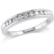 1/4 Carat T.W. Diamond 14kt White Gold Semi-Eternity Anniversary Ring