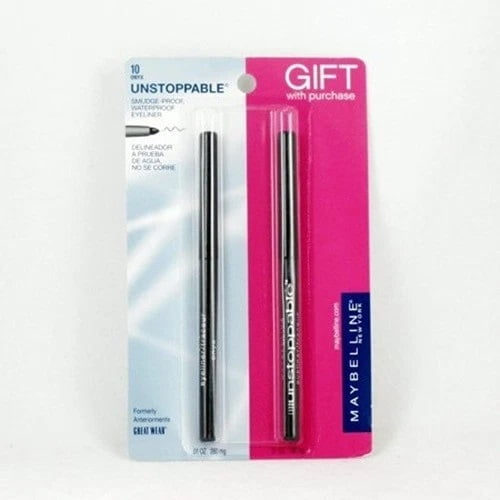 Maybelline Unstoppable Eyeliner Onyx Black #10 Smudge-Proof (BONUS PACK)