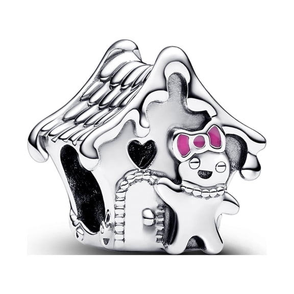 ROSIANNA 925 Sterling Silver Charm for Bracelets Gingerbread House Charm Women Bracelet Charm