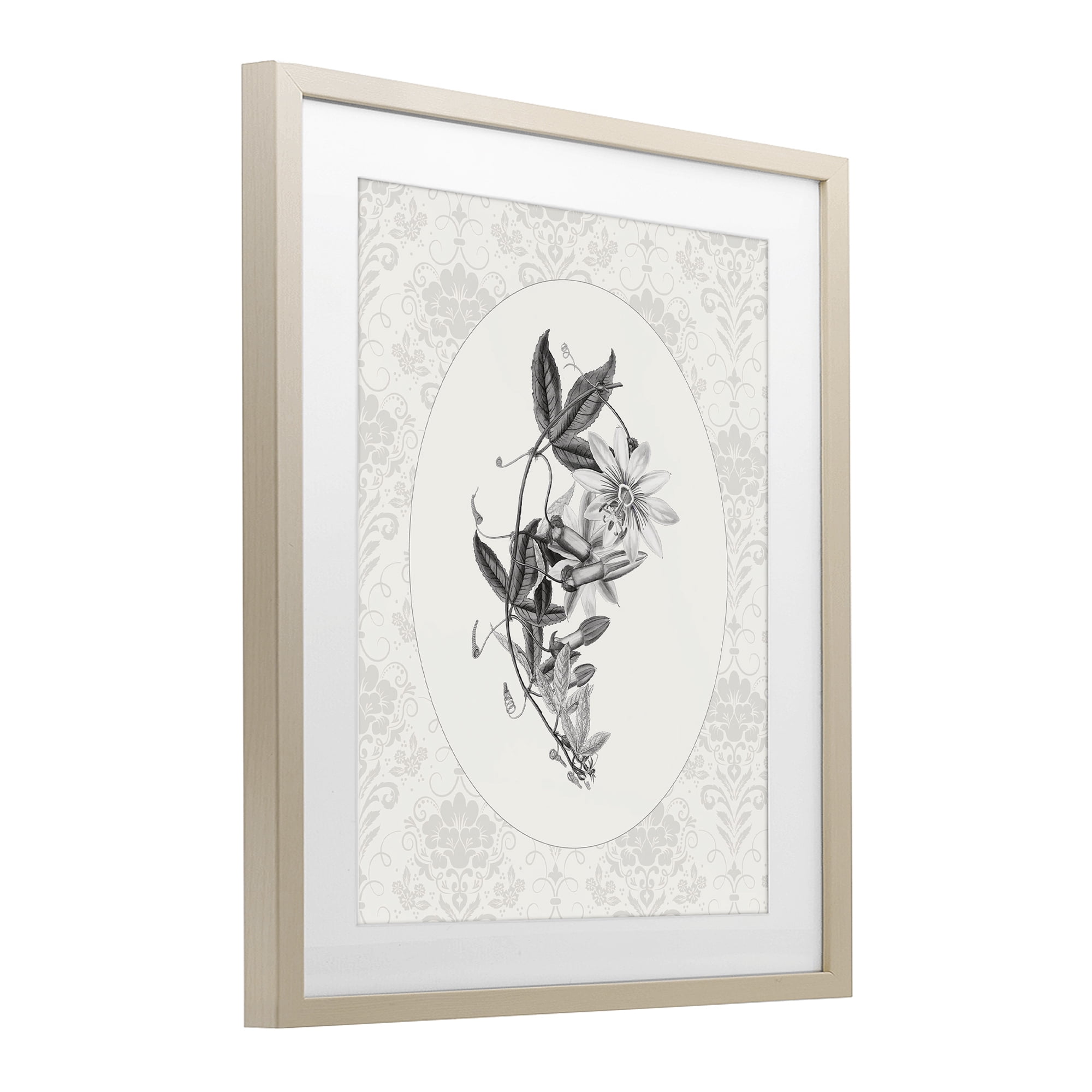 Stupell Industries Vintage Botanical & Lace Birch Framed Print Under Glass, design by CAD Designs