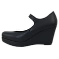 thumbnail image 3 of City Classified Shoes Women Mary Jane Ankle Strap Wedge Platform Pumps MARK Black PU 7.5, 3 of 3