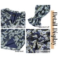 thumbnail image 5 of Fantaslook Floral V Neck Blouses for Women Loose Lined Flowy Shirts Trendy Smocked Cuff Long Sleeve Tops, 5 of 9
