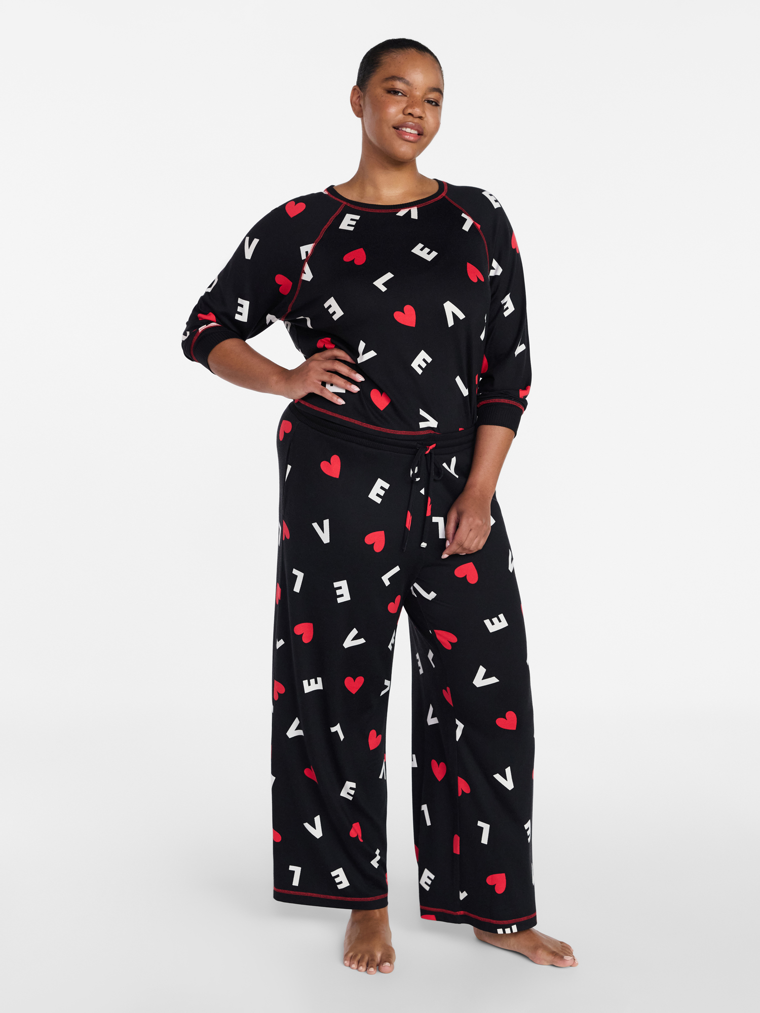 Joyspun Women's Cozy Lounge Collection Hacci Knit Sleep Pants, 29” Inseam, Sizes XS to 3X