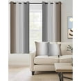 thumbnail image 2 of Brown White Grey Blackout Curtains 90 Inches Length, Gradient Country Minimalist Color Window Treatment Thermal Insulated Drapes for Bedroom Living Room 2 Panels 104x90 Inches, 2 of 8