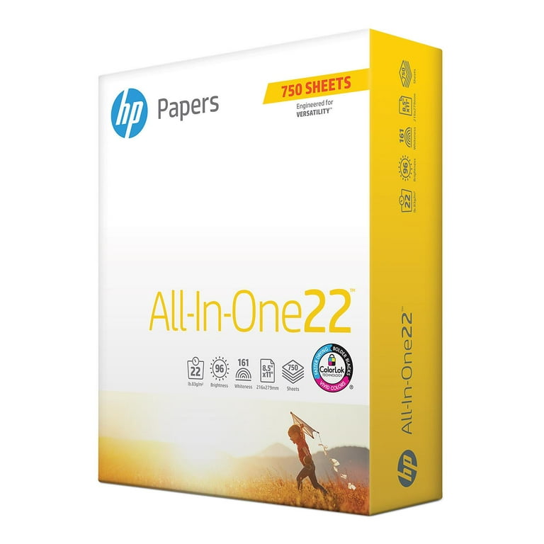  HP Printer Paper, 8.5 x 11 Paper, MultiPurpose 20 lb, 1 Ream  - 500 Sheets, 96 Bright, Made in USA - FSC Certified