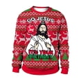 thumbnail image 1 of Unisex Couple Christmas Print Sweater Casual Christmas Pullover Tops, 1 of 2