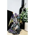 thumbnail image 2 of Aurora Borealis Elemental Dragon With Armor And Long Sword Letter Opener Statue, 2 of 7