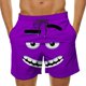 thumbnail image 1 of Pantalones Cortos de Cintura Elástica de los Hombres con Impresión Divertida, Pantalones de Baño Casuales con Bolsillos para el Uso Diario de la Playa de Verano, 1 of 5