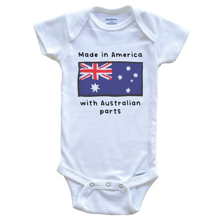 

Made In America With Australian Parts Australia Flag Baby Bodysuit