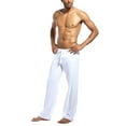 thumbnail image 3 of Liacowi Men Satin Long Pajama Household Drawstring Waist Yoga Pants Sportswear, 3 of 7