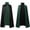 Green, variant on Halloween Reversible Hooded Cloak Unisex Stand Collar Cape Halloween Christmas Party Apparel, Green, Size 150cm