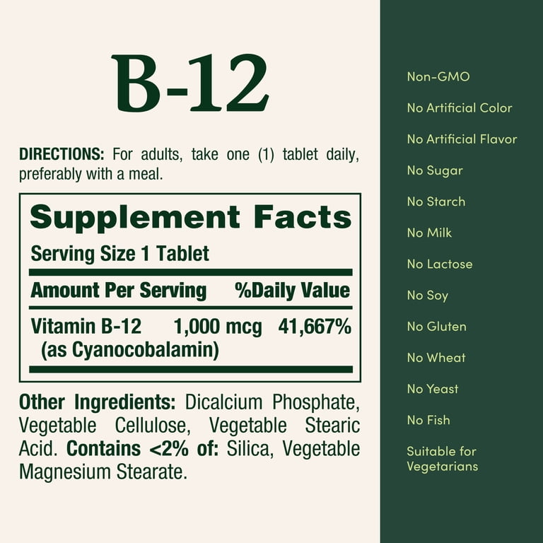 Vitamin B12 1000 mcg Energy Support Tablets photo 4