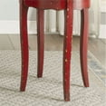 thumbnail image 3 of Bowery Hill Vintage styled Wood Round End Table in Red Finish, 3 of 5