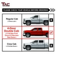 thumbnail image 5 of TAC Side Steps Fit Chevy Silverado/GMC Sierra 1999-2018 1500 & 1999-2019 2500/3500 Extended/Double Cab (Body Mount) Truck Pickup 3" Black Side Bars Step Rails Running Boards 2Pcs, 5 of 7
