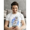 thumbnail image 2 of Snow Background Husky T-Shirt Men -Image by Shutterstock, Male Large, 2 of 4
