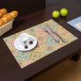 thumbnail image 2 of Placemat, Pioneer Flower Floral Print Pattern Place Mats Table Mat Set Of 2, PVC Washable Placemats for Party Kitchen Dining Decoration, 18x12 Inch, Fade Resistant, 2 of 6
