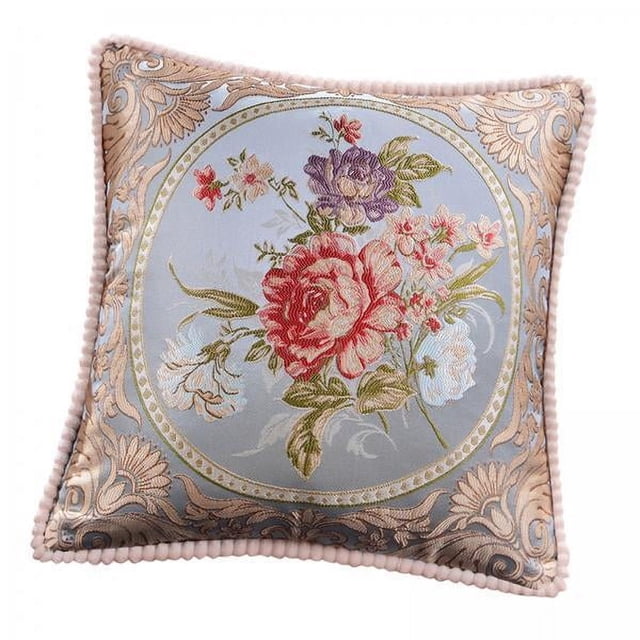 Funda de almohada decorativa,Funda de almohada decorativa de 48 x 48 cm para cafetería al aire libre o coche,Funda de cojín decorativa cuadrada tradicional,Funda de almohada con diseño de