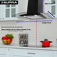 thumbnail image 3 of Campana de Pared Supra con Cristal Curvo de 76cm, 3 of 10