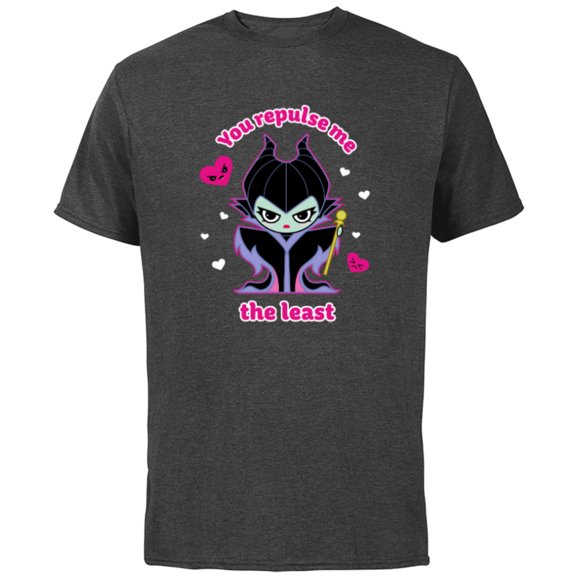 Disney Villains Maleficent You Repulse Me the Least - Short Sleeve Cotton T-Shirt for Adults - Customized-Charcoal