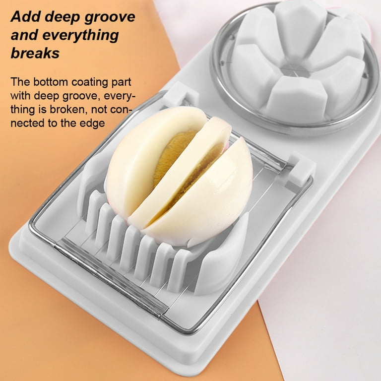 Egg Slicer for Hard Boiled Eggs - Multipurpose Boiled Egg Slicers Cutter,  Stainless Steel Wire with 2 Slicing Styles, for cheese Fruit Strawberry