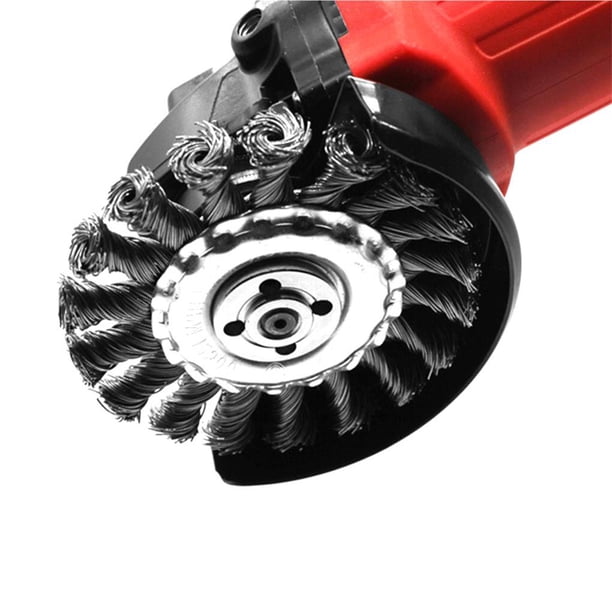 Advancent Cepillo de copa de rueda de alambre para eliminación de óxido de 125mm, cepillo de rueda de alambre de acero con nudo giratorio para accesorios Suministros de limpieza para el hogar Advancent HA015286-00