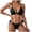 Black, variant on Women's Bikini Sets Two Piece Swimsuit Halter V Neck Cutout Stitching Cheeky Bottom(Mint Green,S)