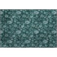 thumbnail image 2 of Addison Rugs Mayfield Washable Transitional Floral Teal Rectangle Rug, 1'8" x 2'6", 2 of 5