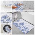 thumbnail image 6 of Palm Trees Bath Mat 3 Piece Bathroom Rug Set, Blue Tropical Plants Summer Forest Scenery Non Slip Bath Rug Contour Mat and Toilet Lid Cover, Absorbent Shower Mats Soft Bath Rugs and Mats Sets, 6 of 8