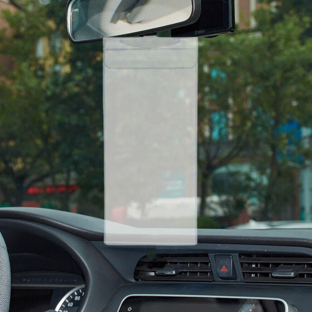Handicap Placard Holder Disabled Parking Permit Protector Mirror Tag Hang-Sleeve R9C9