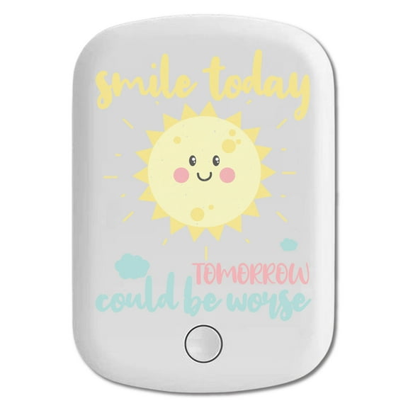 DistinctInk Magnetic Battery Pack, 5000 mAh Wireless Portable Charger with USB-C Cable, Compatible with MagSafe iPhone 14 / 13 / 12 Series - Smile Today Tomorrow Could Be Worse