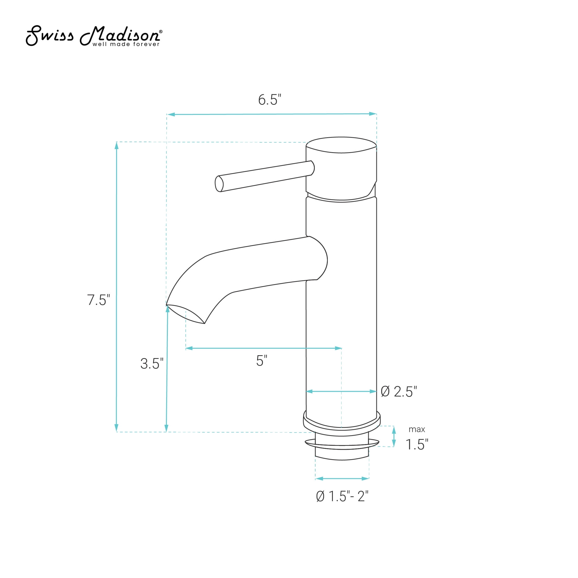Ivy Single Hole, Single-Handle, Bathroom Faucet in Chrome