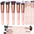 thumbnail image 1 of Juego De Brochas De Maquillaje, 16 Piezas Bestope Pro Premium, Base Sintética, Correctores, Sombras De Ojos, Juego De Brochas De Maquillaje (Rosa Mate), 1 of 5