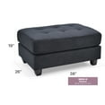 thumbnail image 2 of Glory Furniture Malone Microsuede Ottoman in Black, 2 of 6