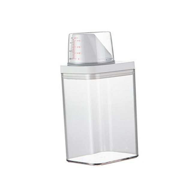 veasfak Cereal Container Rice Storage Container Transparent Pet Oatmeal Laundry Softener M(1100ml)