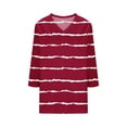 thumbnail image 4 of Ashirexll Tops for Women Trendy, Womens Casual Tops, Casual Print Loose 3/4 Sleeve V Neck Blouse Shirt for Ladies Fashion, 4 of 5