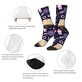thumbnail image 4 of Honeii Lavender Flowers Print Adult Socks,Crew Socks,Casual Calf Socks,Daily Wear Socks for Men & Women, Perfect for Sports, Casual and Everyday Use, 4 of 6