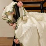 Crochet Bouquet Blanket Throw Blanket, Handmade Crochet Rose Flower ...