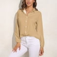 thumbnail image 3 of Burlywood Long Sleeve Blouse Woman Streetwear Casual Shirts Summer Oversize Woman Streetwear Clothing Birthday Present, 3 of 7