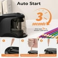 thumbnail image 5 of STAGEEK Electric Pencil Sharpener, Automatic Pencil Sharpener Plug in for No.2,Colored Pencils(6-8mm), USB or Battery Operated Pencil Sharpener for Office, Home (Black), 5 of 8