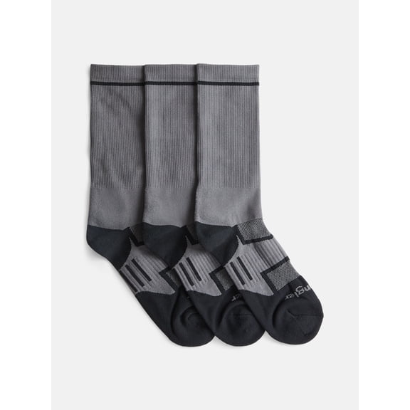 Wrangler Men's Comfort Compression Crew Socks, 3-Pack, Size 6-12