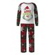 thumbnail image 2 of Conjuntos de pijamas navideños familiares a juego Grinch 2024, pijama de Grinch con parte superior y pantalones de pijama a cuadros, pijama de Grinch para niños y adultos para la familia, Mujer L, 2 of 4