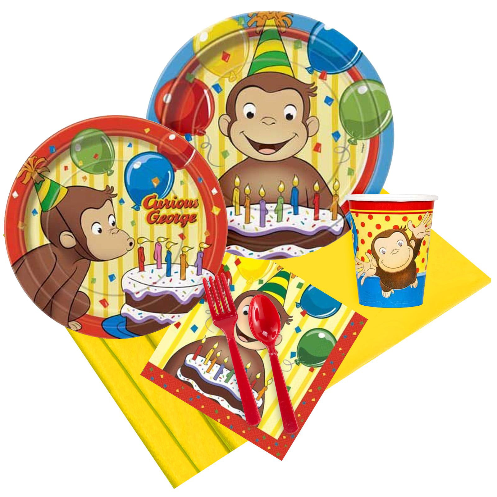 84 x 54 Curious George Plastic Tablecloth