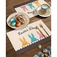 thumbnail image 2 of Easter Placemats Set of 6, Easter Bunny Placemat for Dining Table Decorations, Bunny Ear Cute Rabbit Place Mats, Spring Table Mats for Kitchen Dinner Seasonal Holiday Party Decor, 2 of 6